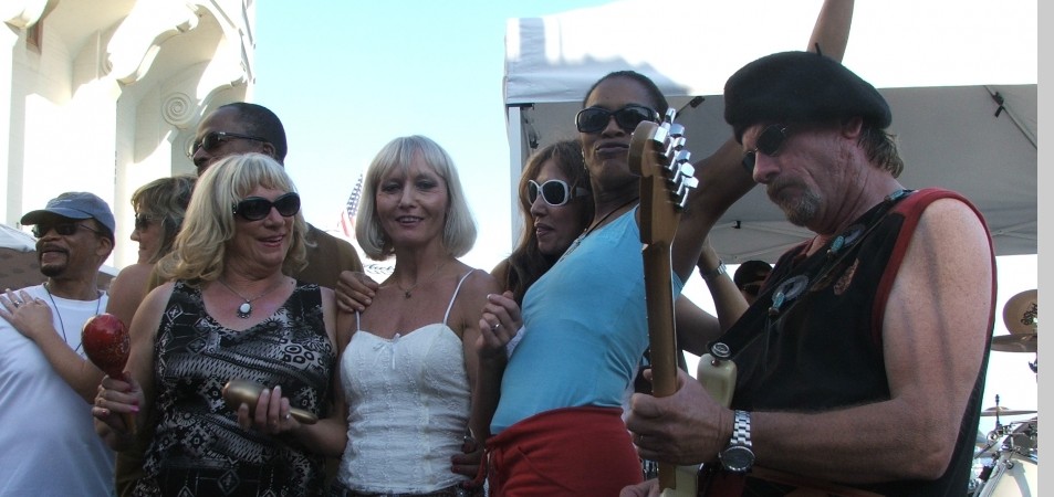 Roger with The Blues Merchants on Catalina Island.